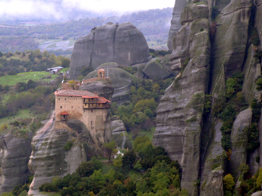 Meteora monasteries on dramatic Greek rock formations